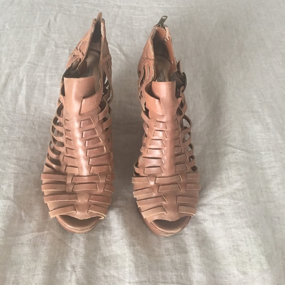 Steve Madden brown wedge heel, size 10